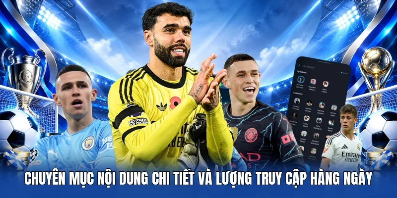 Chuyên mục nội dung chi tiết và lượng truy cập hàng ngày
